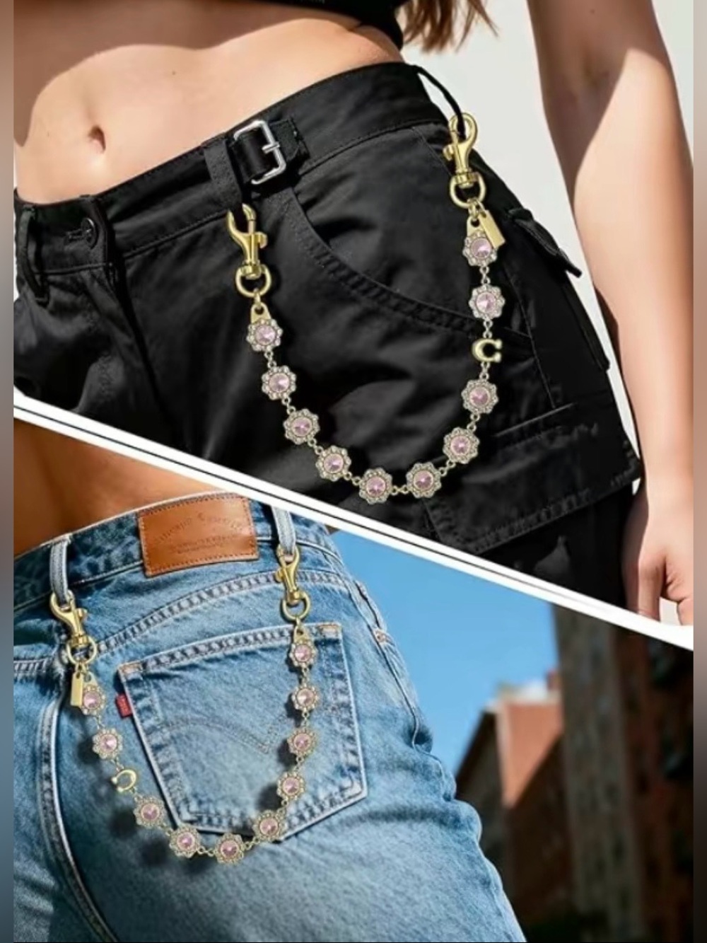 🎀Luxury Rhinestone Bag Chain Strap & Charm Purse Replacement Strap - Picture 8 of 8